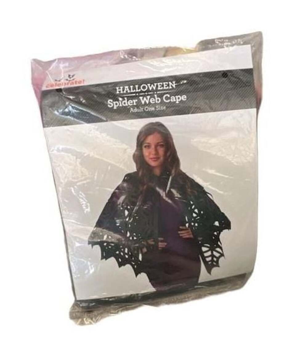 Way to Celebrate Spider Web Cape Adult One Size Black